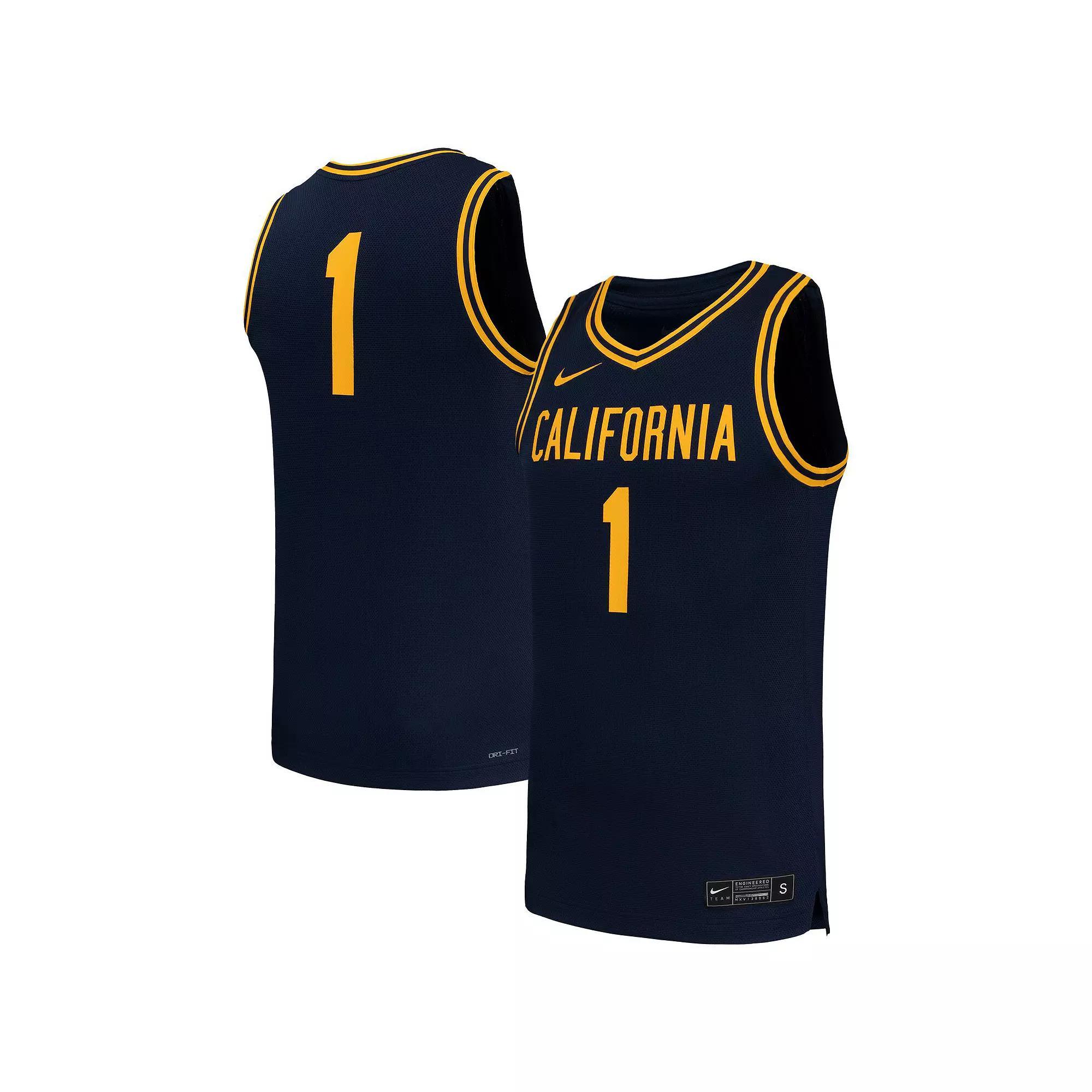 Men's Nike #1 Navy Cal Bears Replica Basketball Jersey,  Product Image