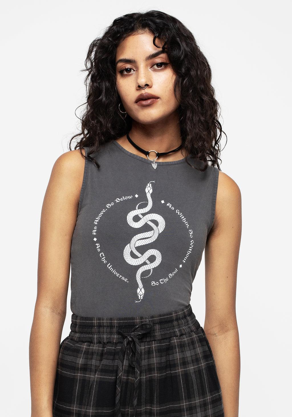 Hermetica Graphic Print Sleeveless Tee Product Image