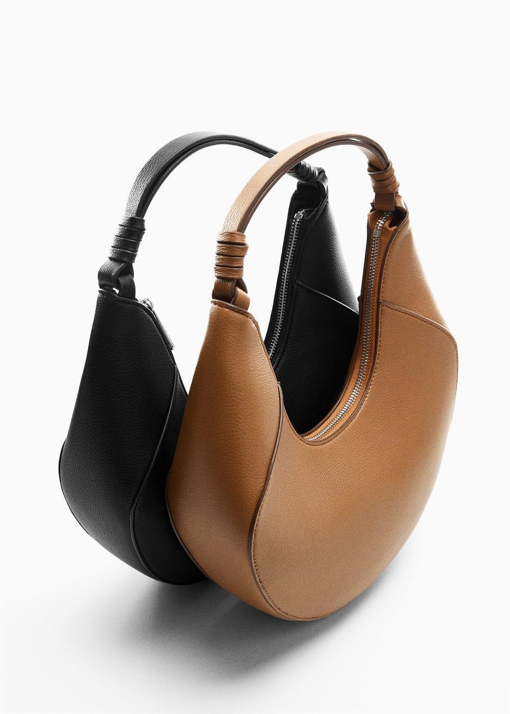 Leather-effect shoulder bag - Women | MANGO USA Product Image