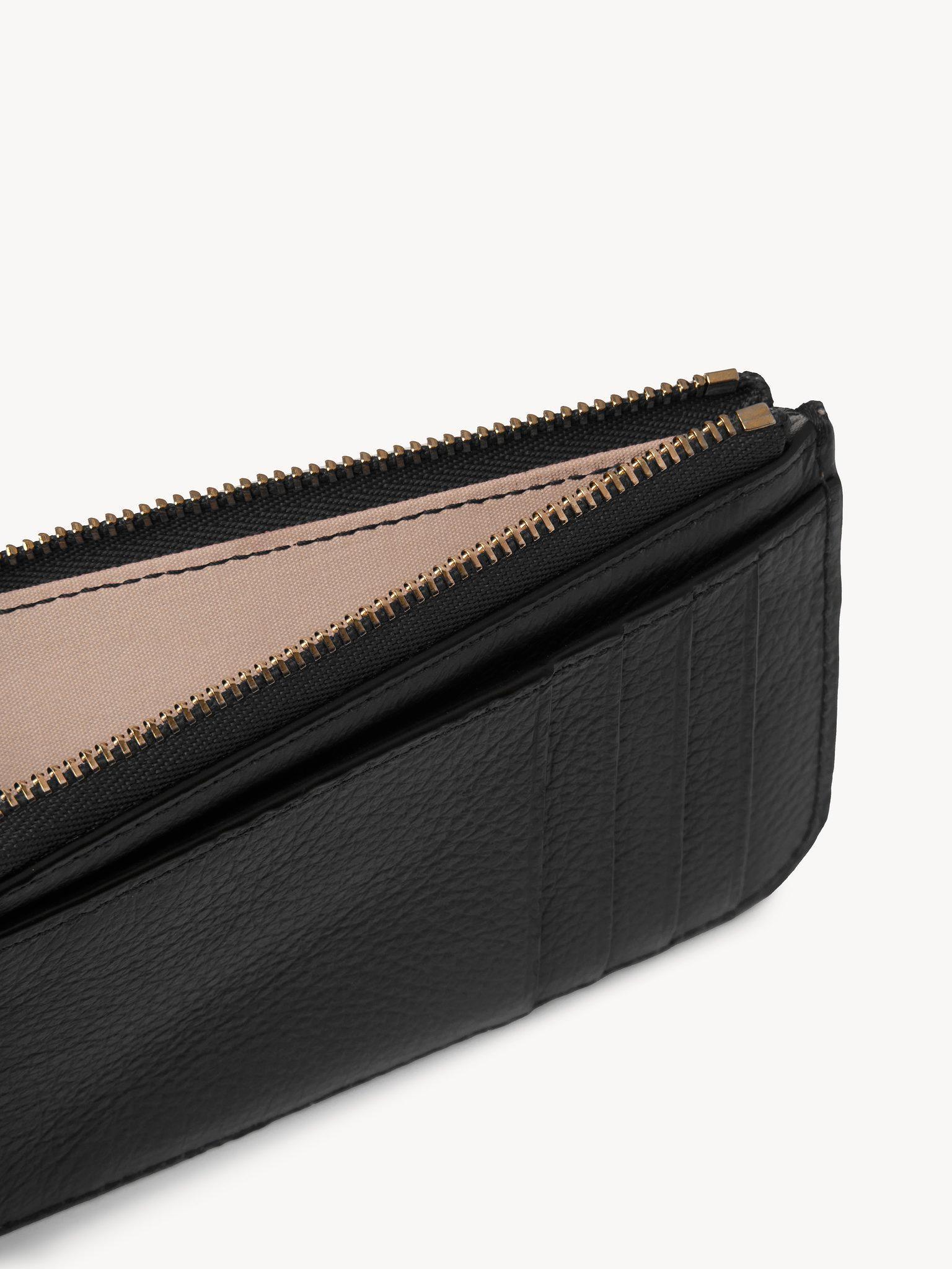 Alphabet wallet in grained leather Product Image