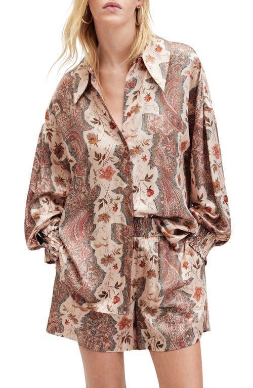 AllSaints Charli Cascade Shirt (Clay ) Women's Clothing Product Image