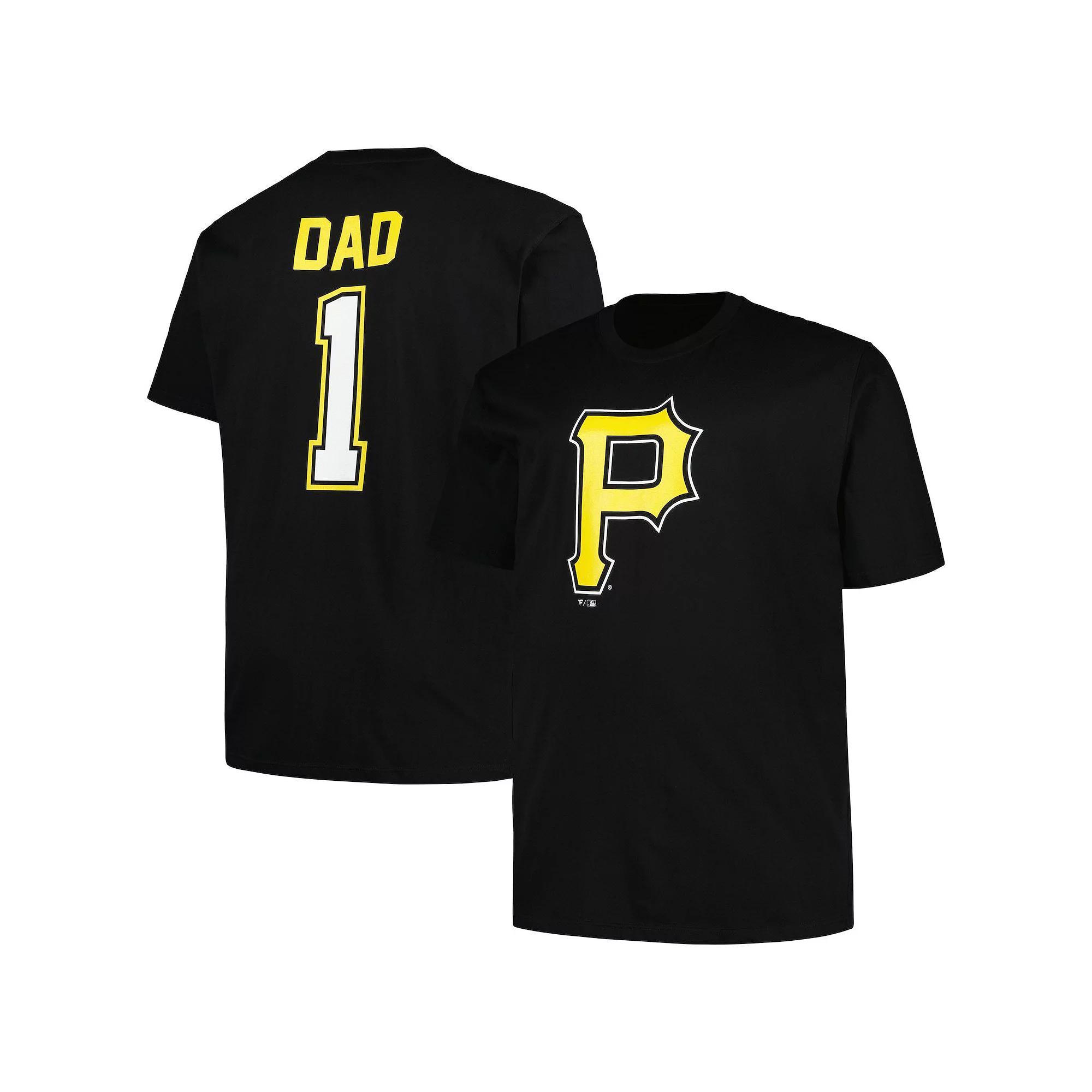 Men's Profile Black Pittsburgh Pirates Big & Tall #1 Dad T-Shirt,  Product Image