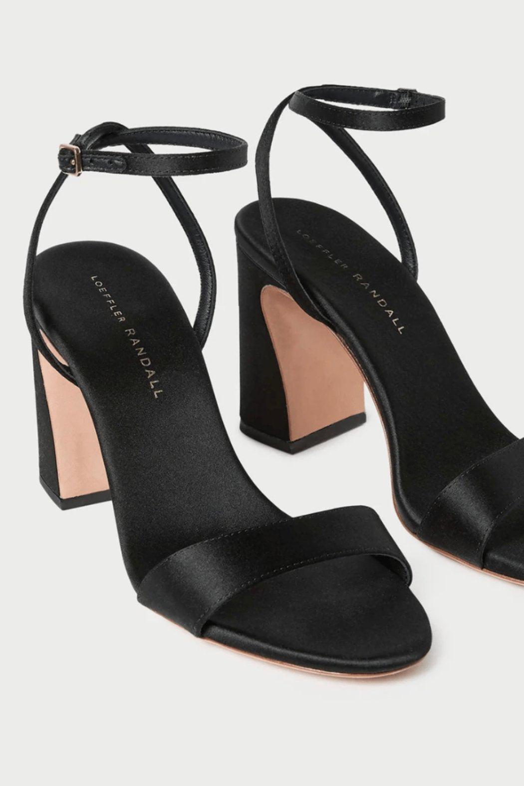 Malia Black Satin-Sandal Product Image