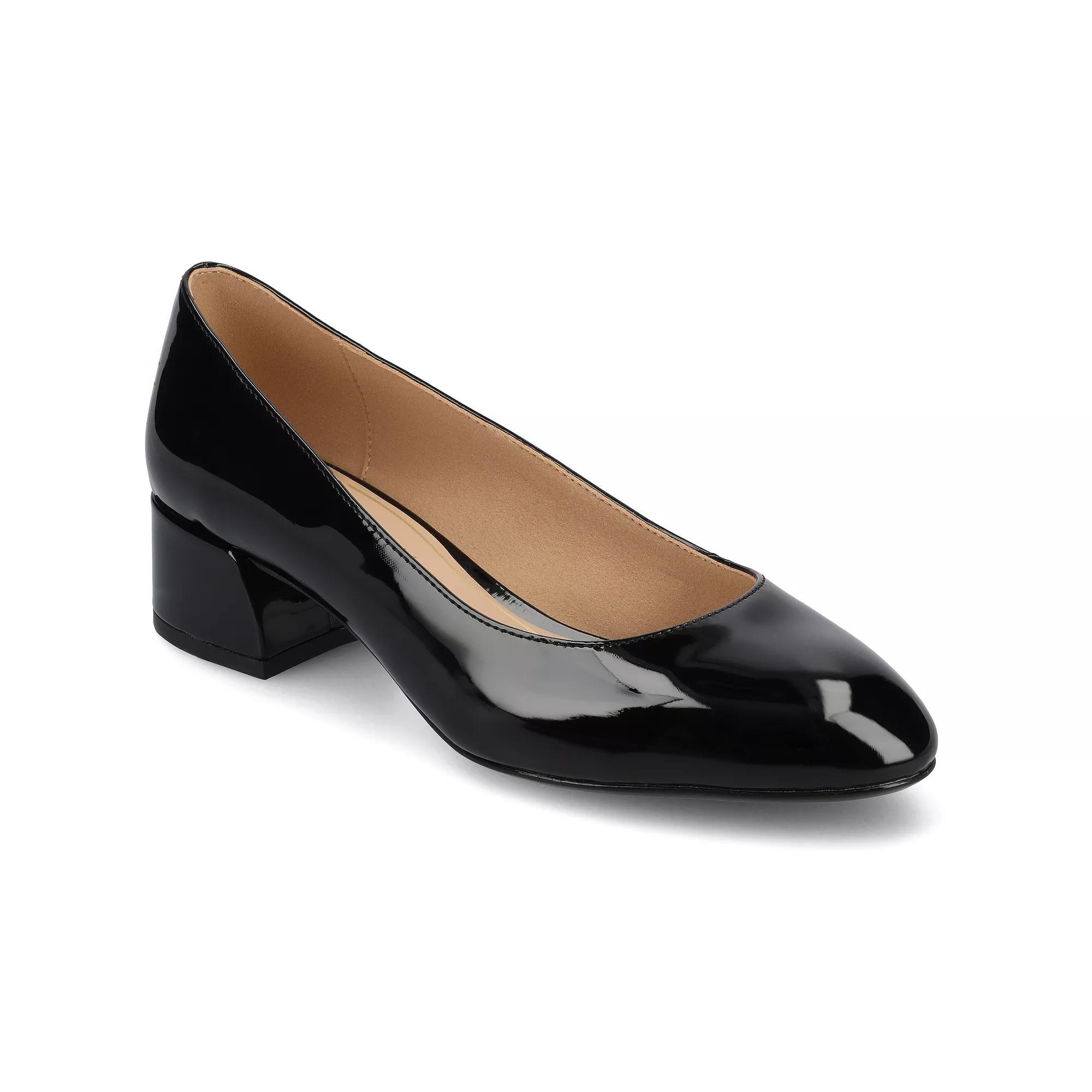 Journee Medium and Wide Width Saarii Women's Slip-On Block Heel Pumps,  Product Image