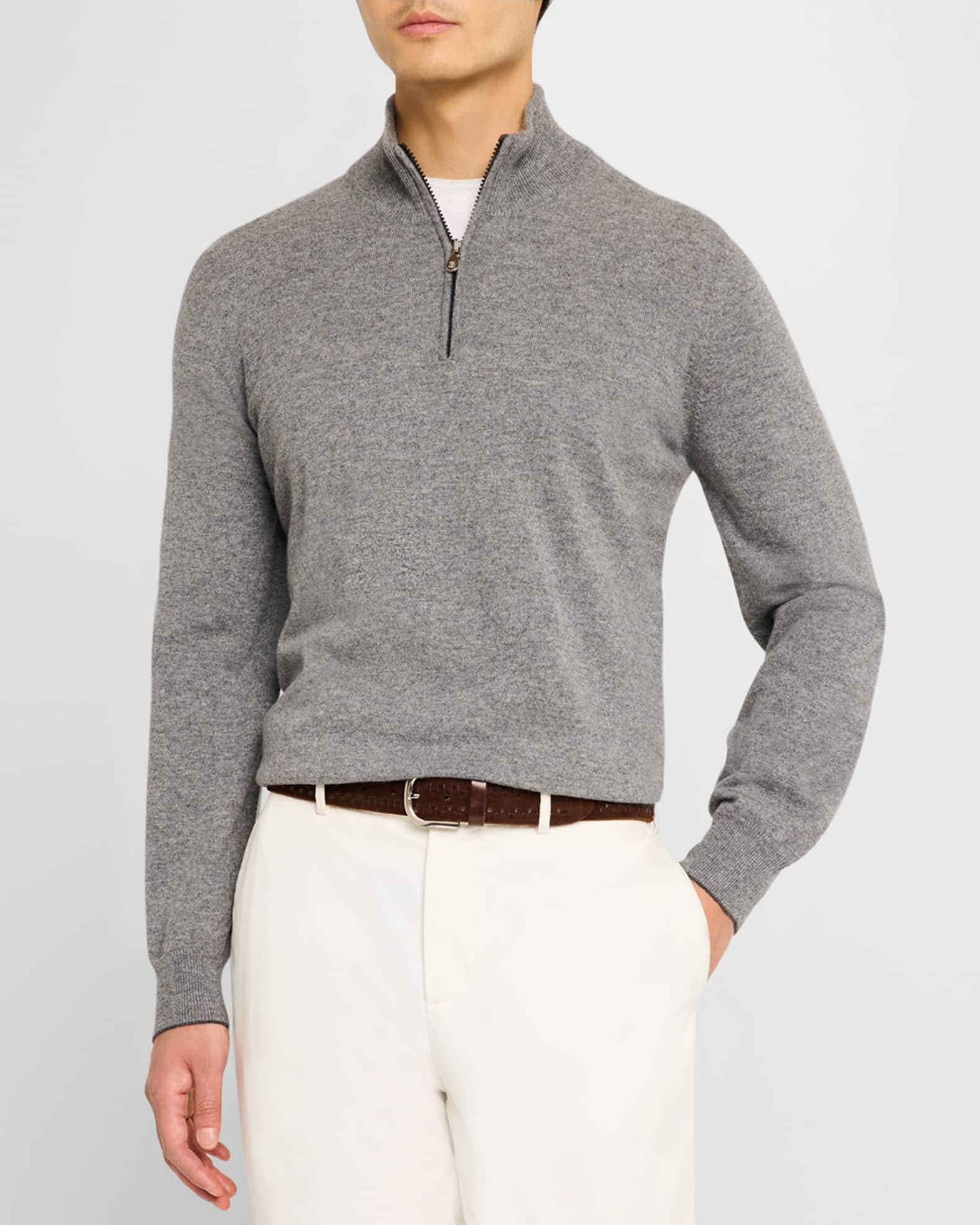 Men's Cashmere Quarter-Zip Sweater Product Image