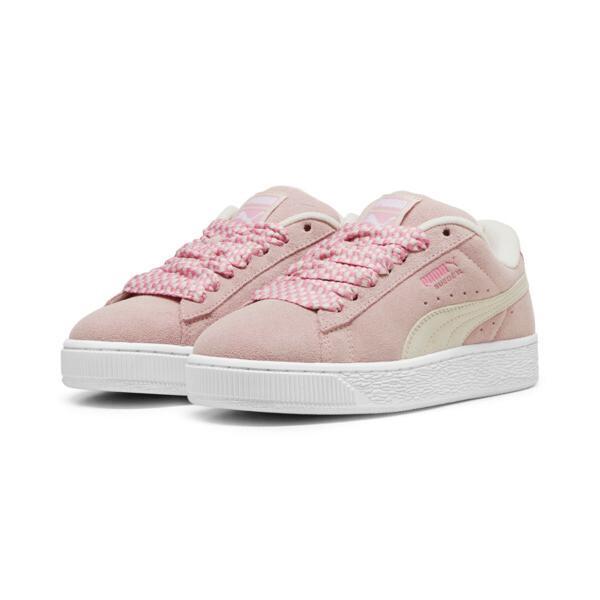 PUMA Suede XL Lace Womens Sneakers in Mauve Mist/White Product Image