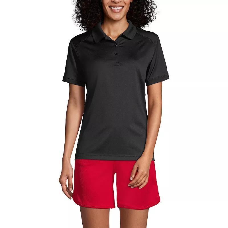 Women's Lands' End Short Sleeve Rapid Dry Polo Shirt, Size: Small, Green Product Image