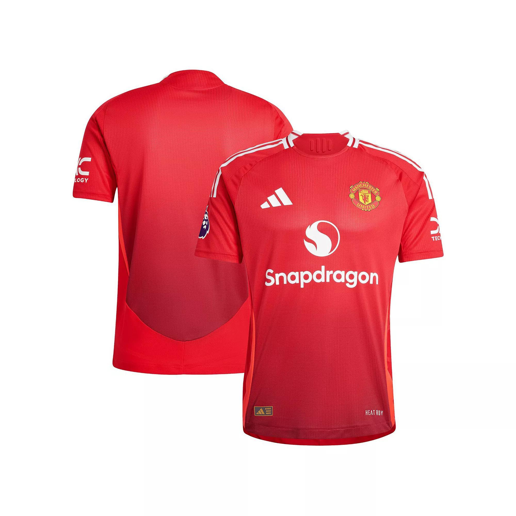 Men's adidas Red Manchester United 2024/25 Home Authentic Patch Jersey, Size: Medium, Man Red Product Image