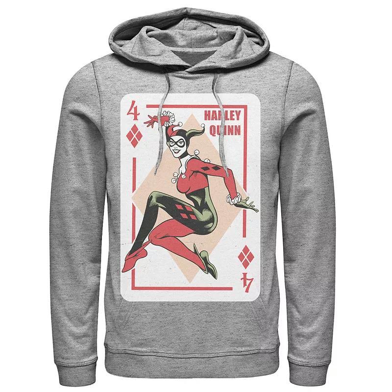 Men's DC Comics Harley Quinn Playing Card Hoodie, Size: Large, Black Product Image