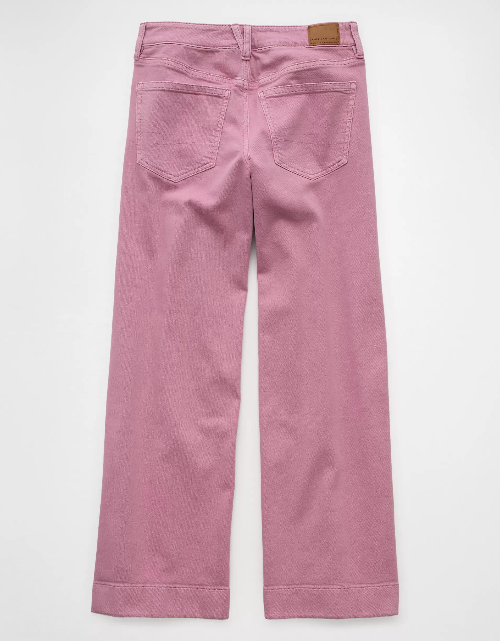 AE Dreamy Drape Stretch Low-Rise Baggy Wide-Leg Pant Product Image