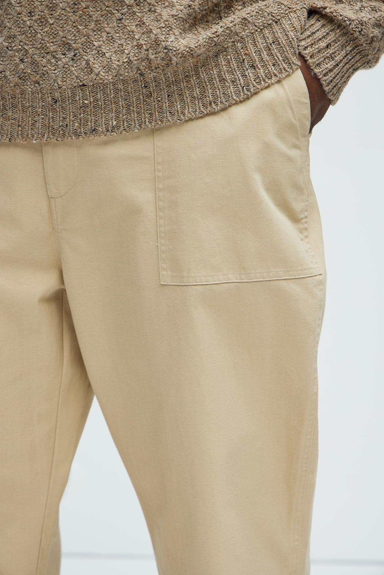 Berry Fatigue Straight Pants - Khaki Product Image