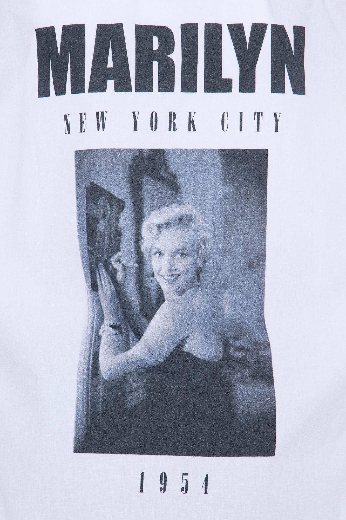 Marilyn Monroe Poplin Top - White Female Product Image