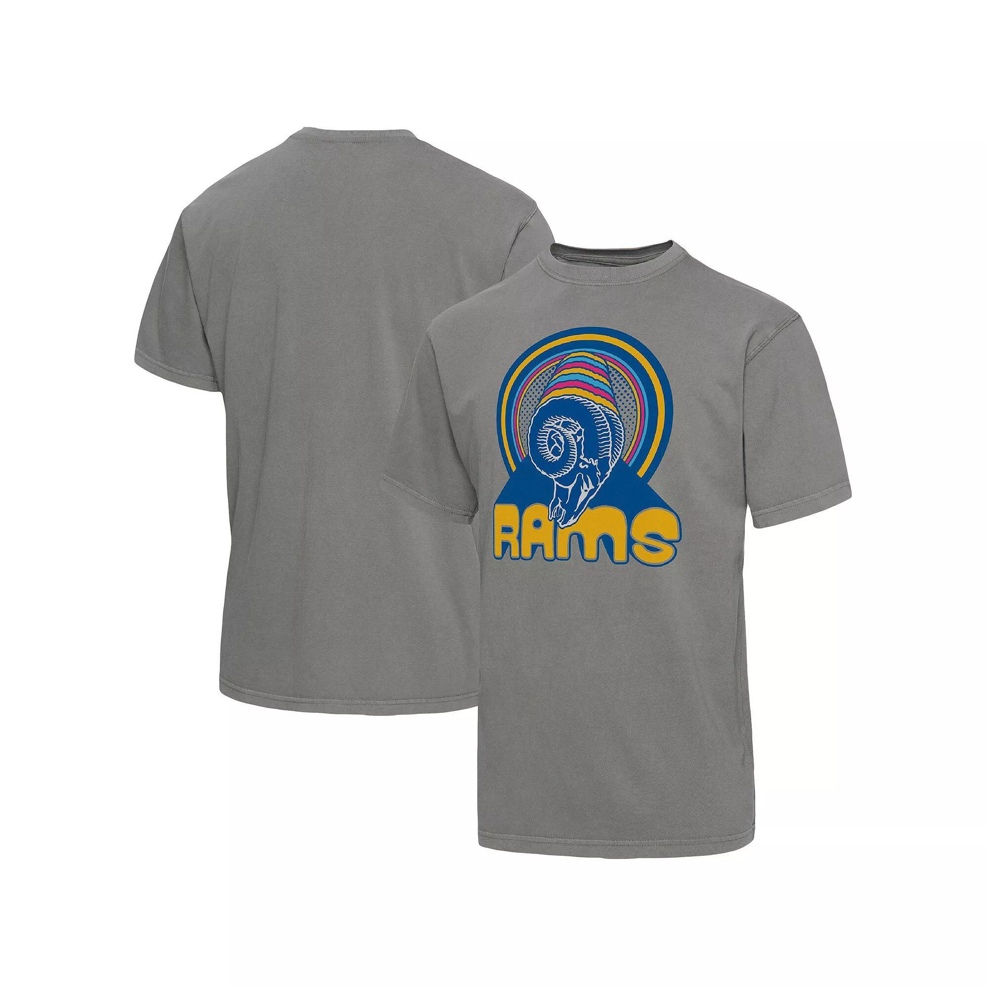 Men's Junk Food Graphite Los Angeles Rams Wonderland Infinity Vibe T-Shirt,  Product Image