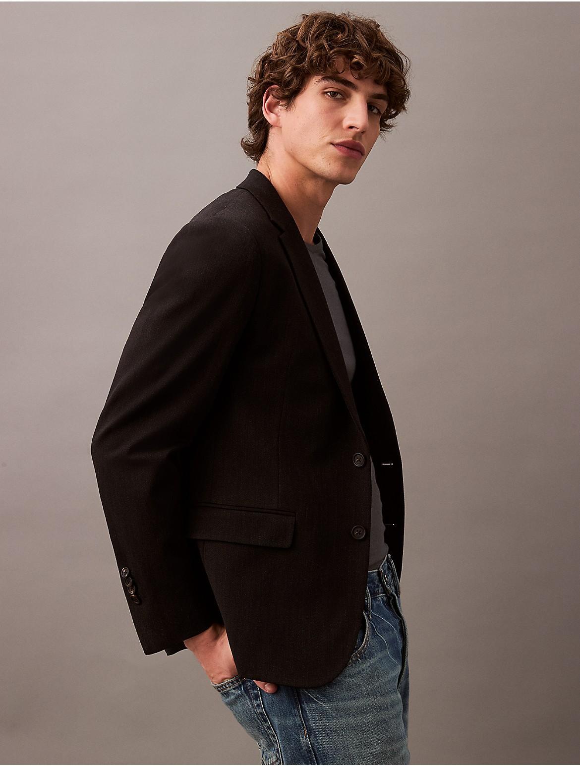 Calvin Klein Mens Slim Wool Gabardine Blazer Product Image