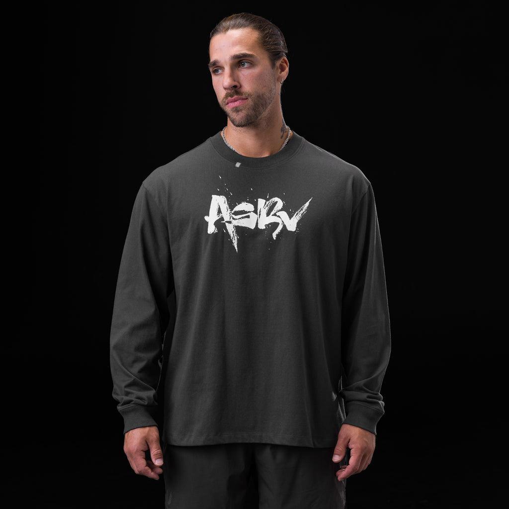 0851. Tech Essential™ Relaxed Long Sleeve  -  Space Grey "Koi" Product Image