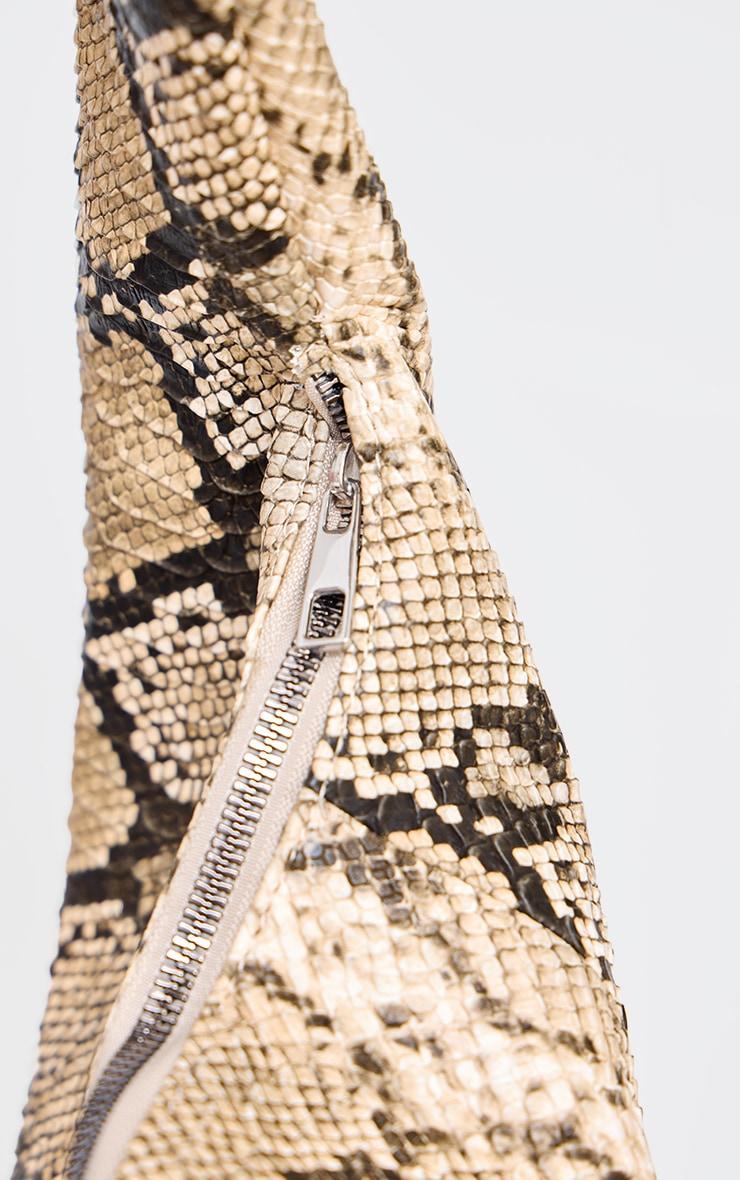 Snake Print Oversized PU Tote Product Image