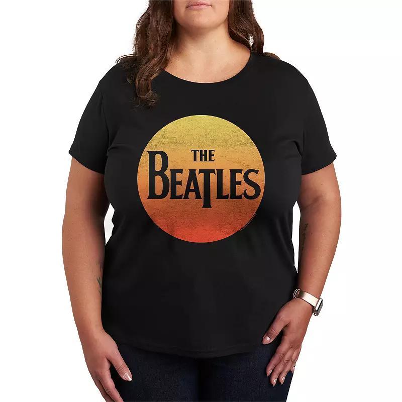 Plus Size The Beatles Rock Graphic Tee, Women's, Size: 2XL, Black Product Image