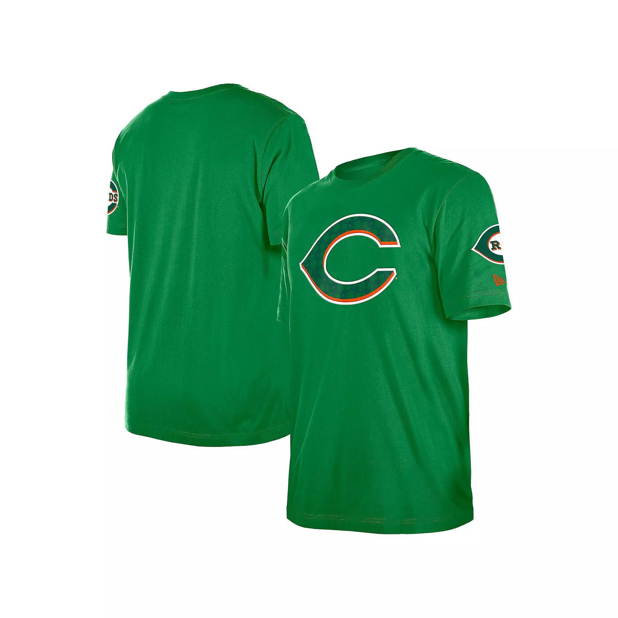 Men's New Era  Kelly Green Cincinnati Reds St. Patrick's Day Shamrock Fill T-Shirt, Size: Medium, Red Green Product Image