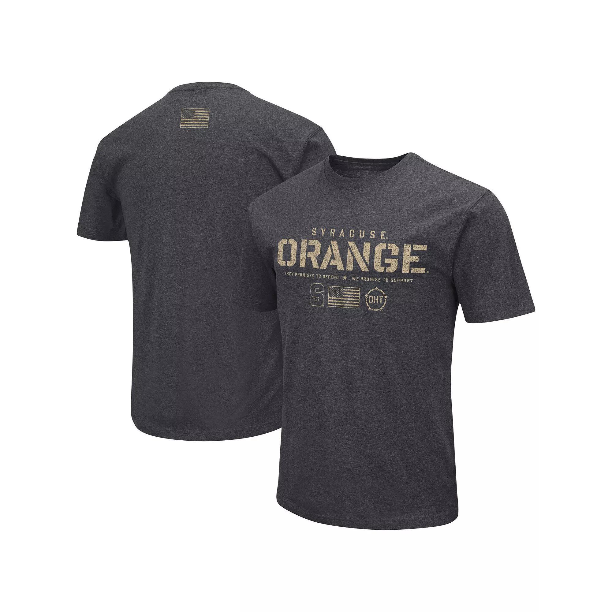 Men's Colosseum Heather Black Syracuse Orange Big & Tall OHT Military Appreciation Playbook T-Shirt,  Product Image