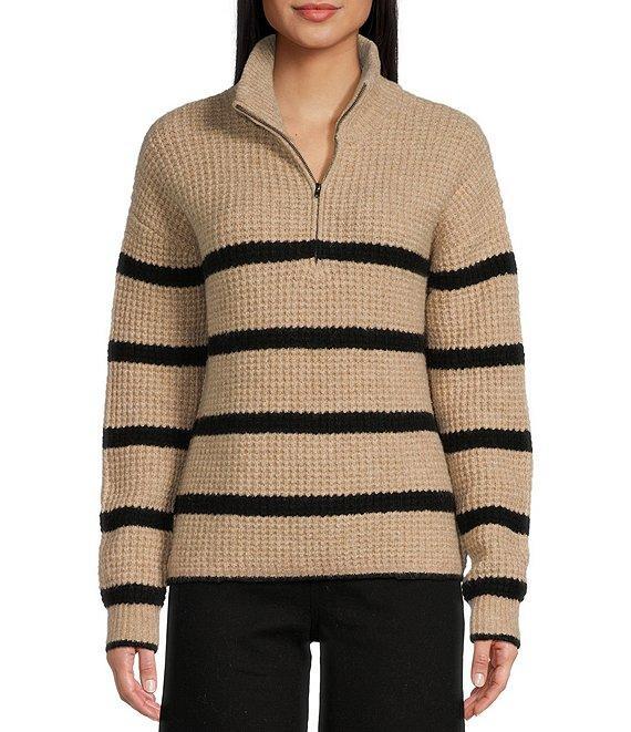 Copper Key Stripe Quarter-Zip Sweater Product Image