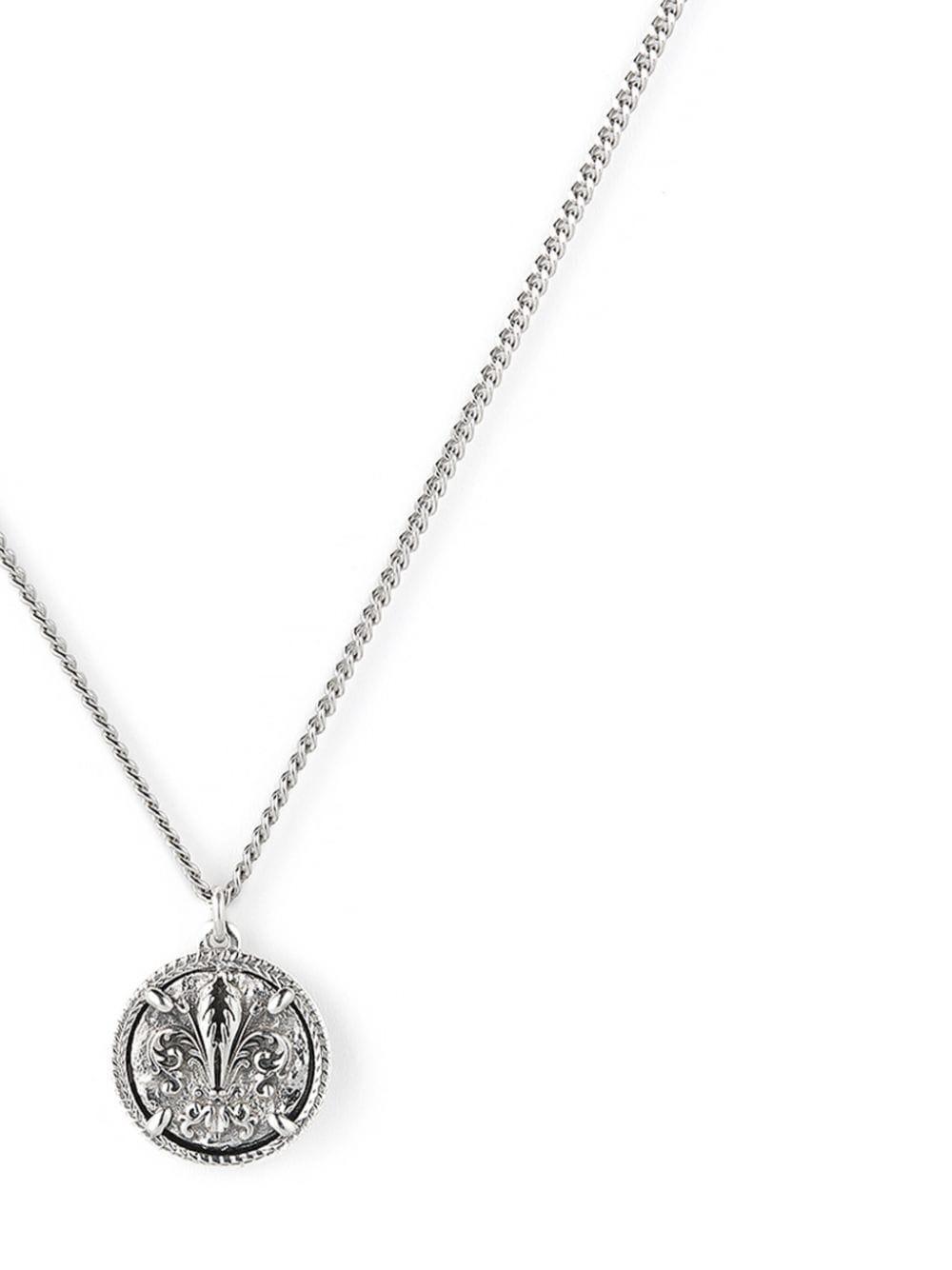 Lily Tag Pendant Necklace In Silver Product Image