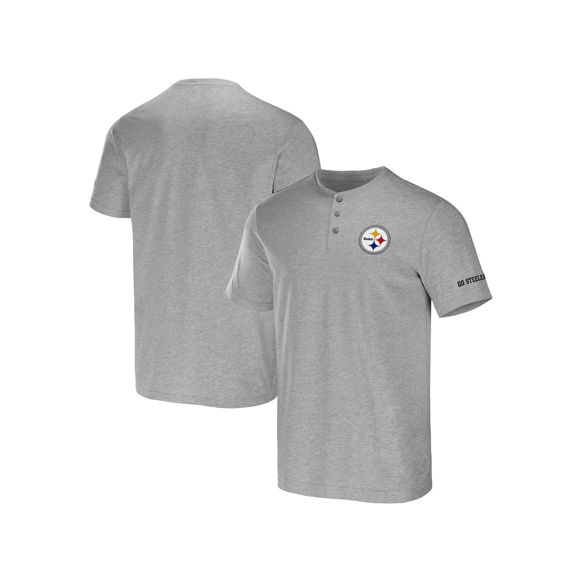 Men's NFL x Darius Rucker Collection by Fanatics Heather Gray Atlanta Falcons Henley T-Shirt,  Product Image