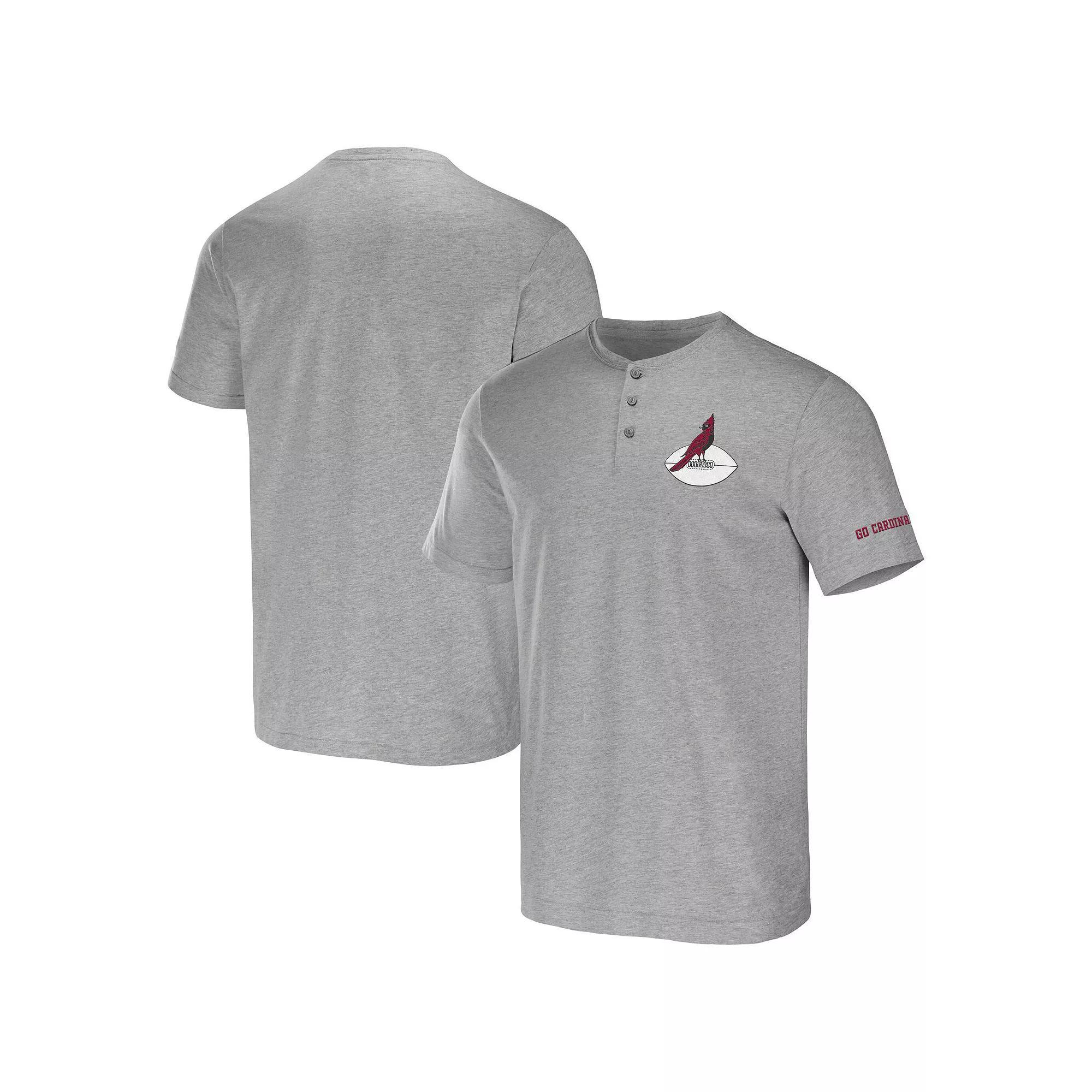 Men's NFL x Darius Rucker Collection by Fanatics Heather Gray San Francisco 49ers Henley T-Shirt,  Product Image