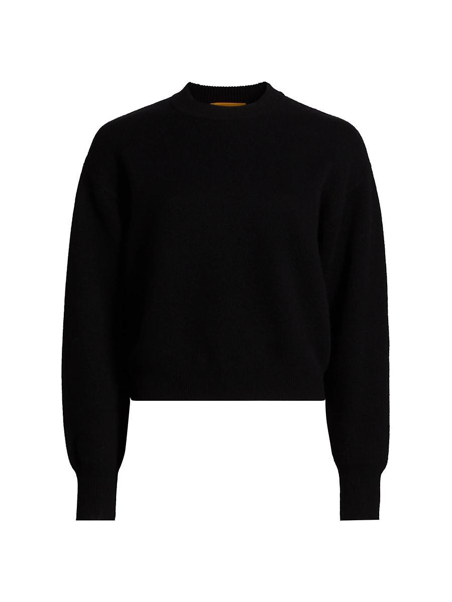 Womens Collegiate Ribbed Cashmere Crewneck Sweater Product Image