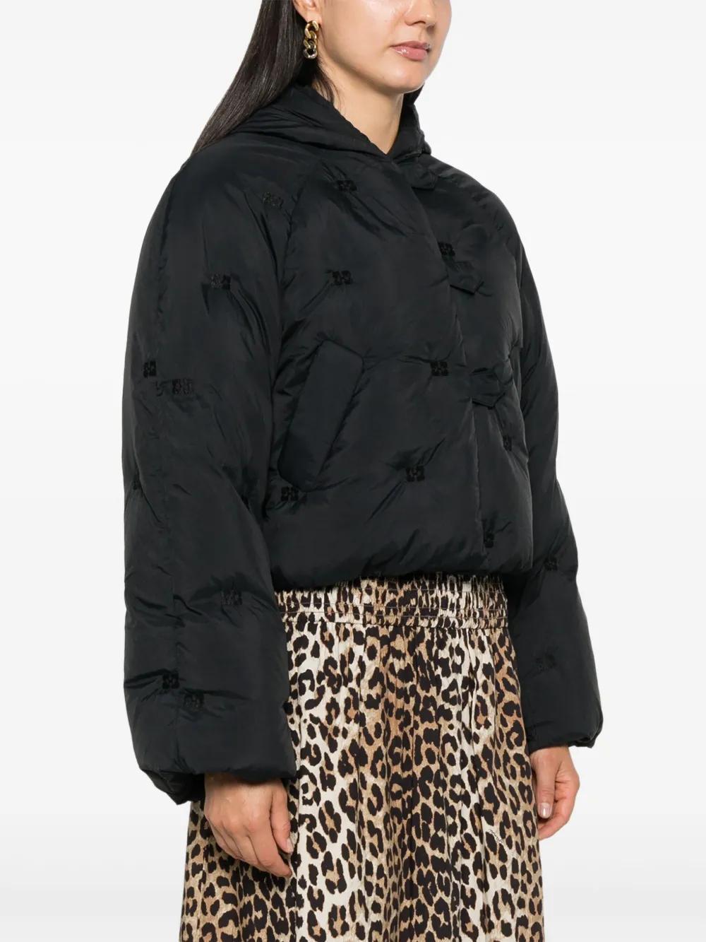 monogram-embroidered puffer jacket Product Image