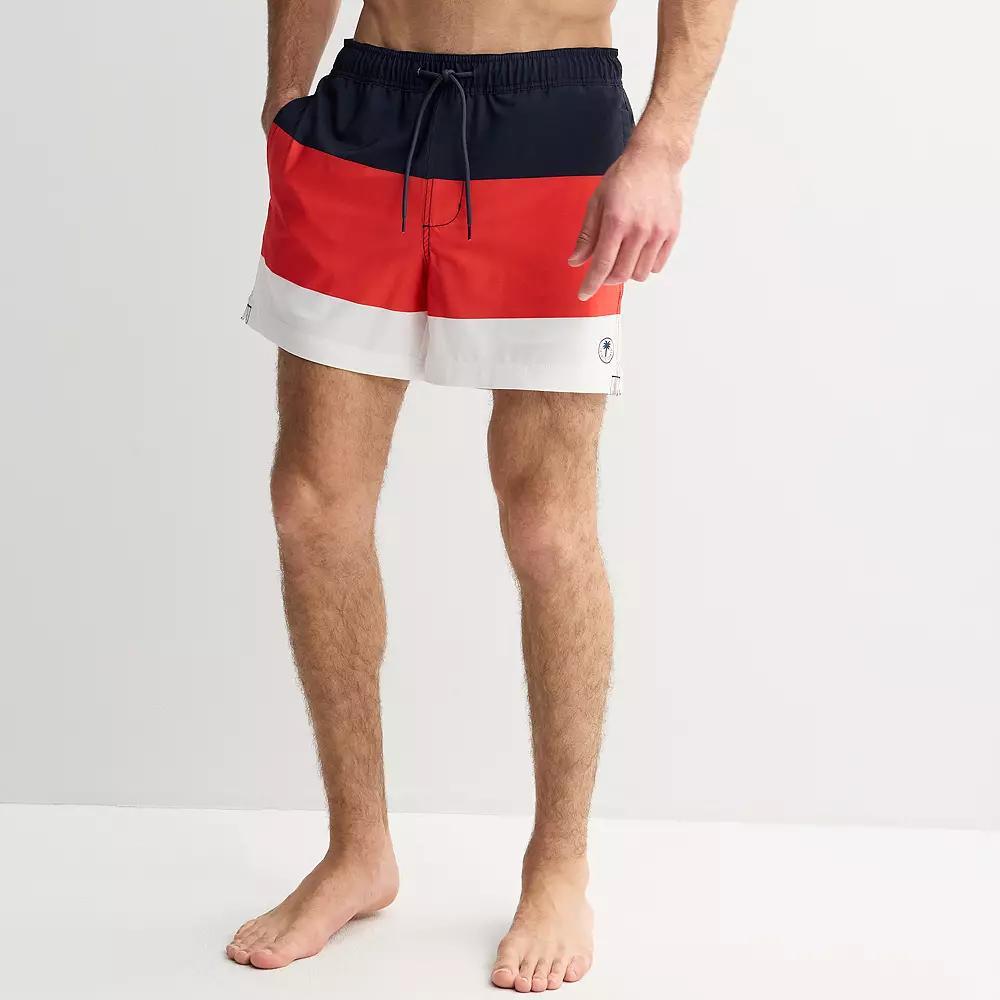 Men's Trinity Coast 5" Colorblock Swim Trunks,  Product Image