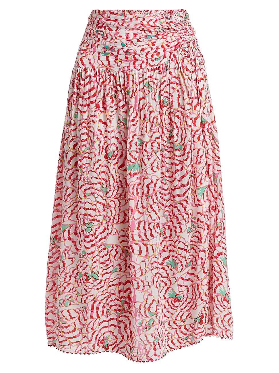 Womens Carla Gathered Midi-Skirt Product Image