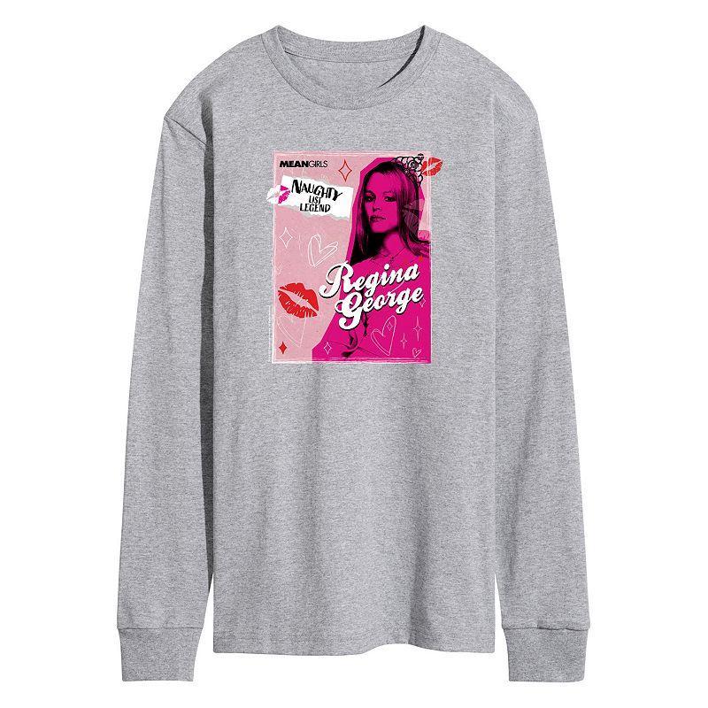 Men's Mean Girls Regina George Naughty List Long Sleeve Graphic Tee, Size: Large, Black Product Image