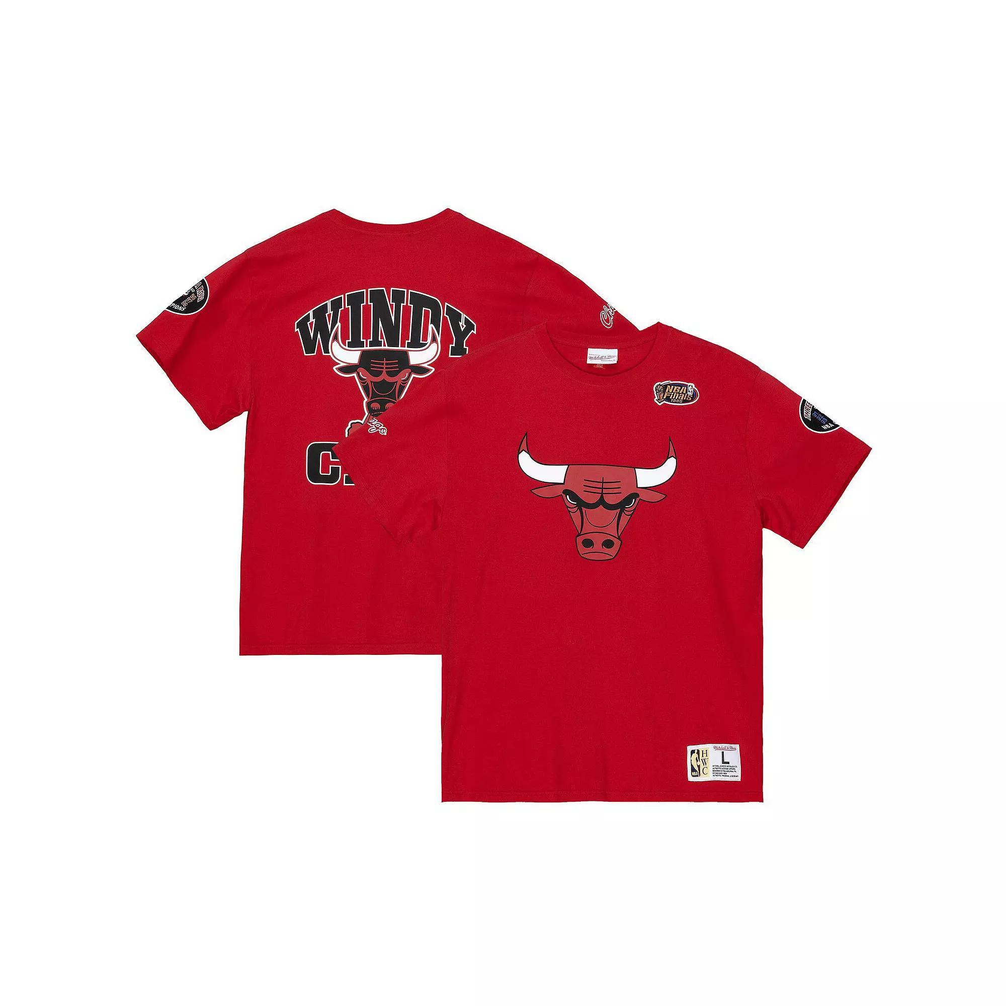 Men's Mitchell & Ness  Red Chicago Bulls Team Origins Top, Size: Medium Product Image