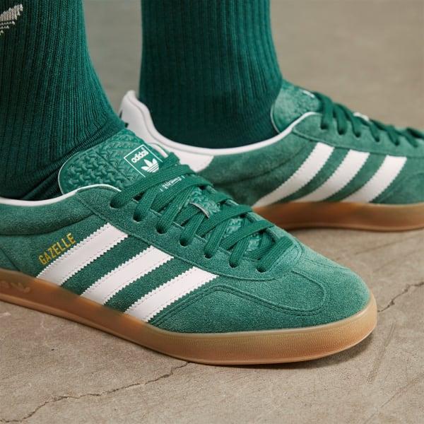 adidas Gazelle Indoor Shoes Olive Strata M 14 / W 15 Unisex Product Image