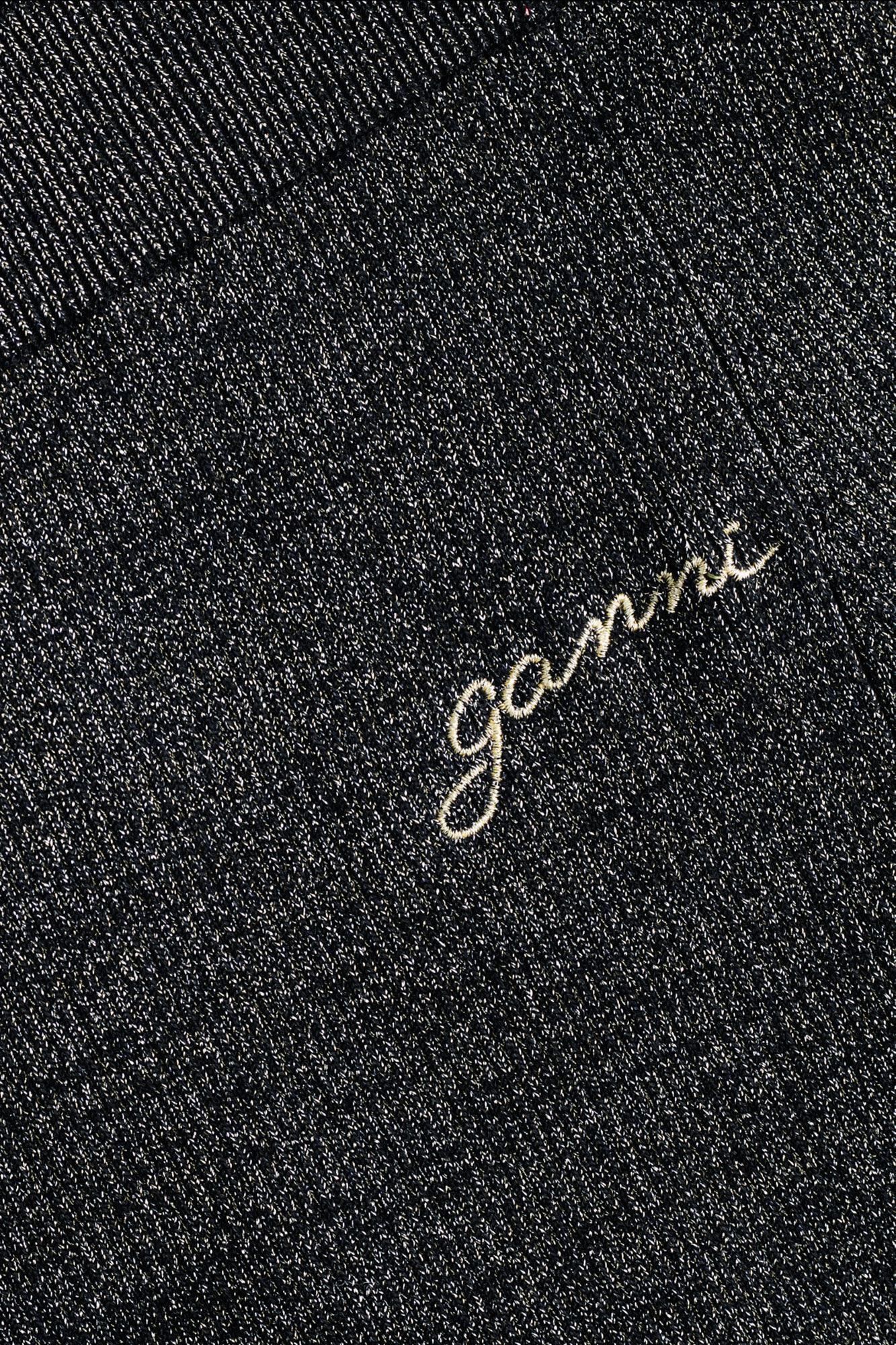 Black and Gold Sparkle Rib Maxi Skirt Product Image