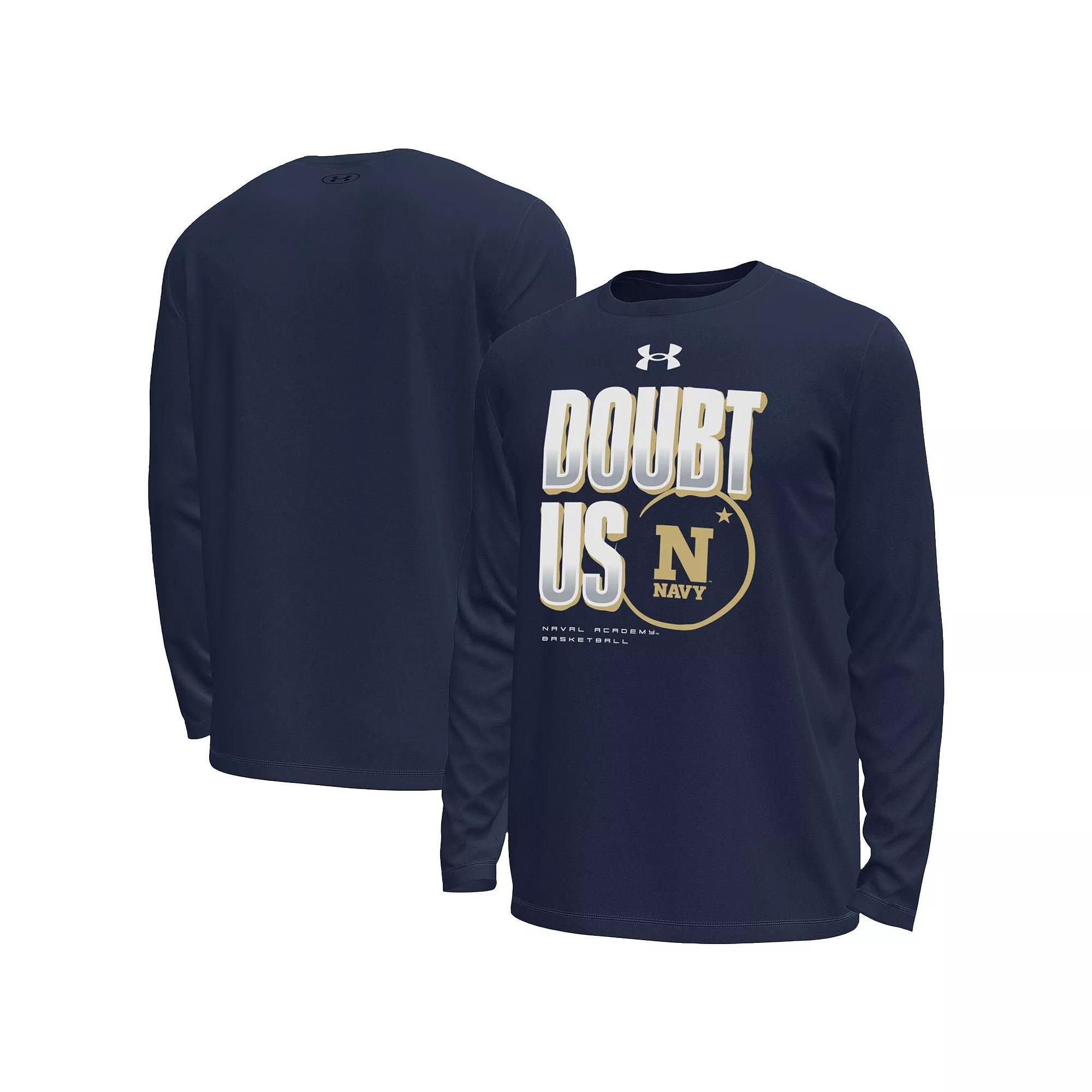 Men's Under Armour Navy Navy Midshipmen March Madness Unity Long Sleeve T-Shirt, Size: Large, Blue Product Image