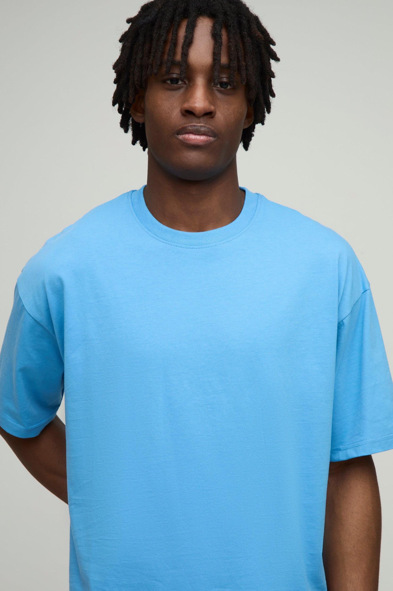 Basic Oversized Boxy Crew Neck T-shirt | boohooMAN USA Product Image