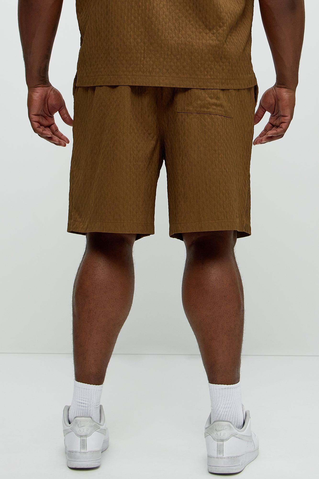 Mounce Textured Shorts - Brown Product Image