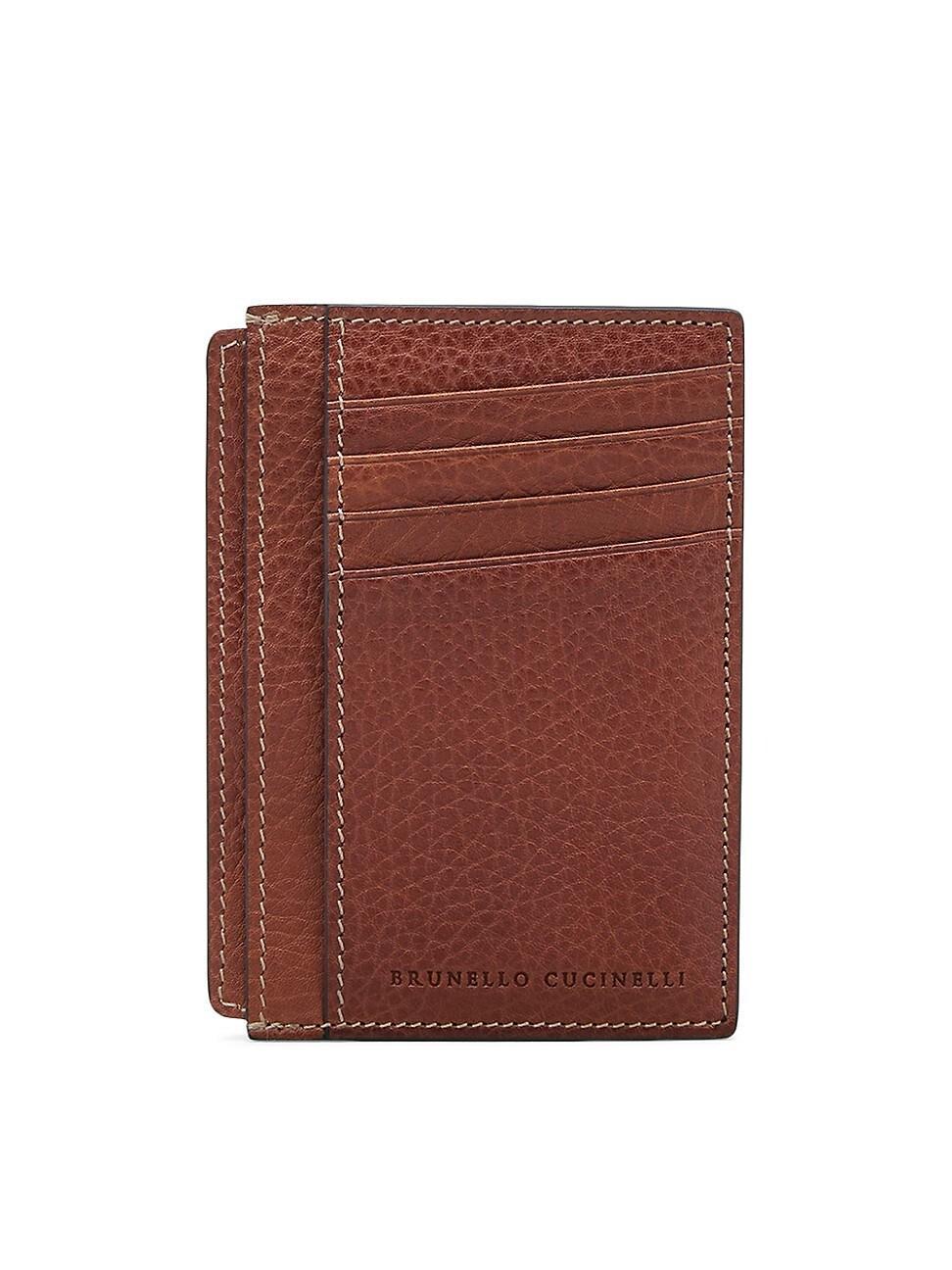 Mens Grained Calfskin Slim Card Holder Product Image