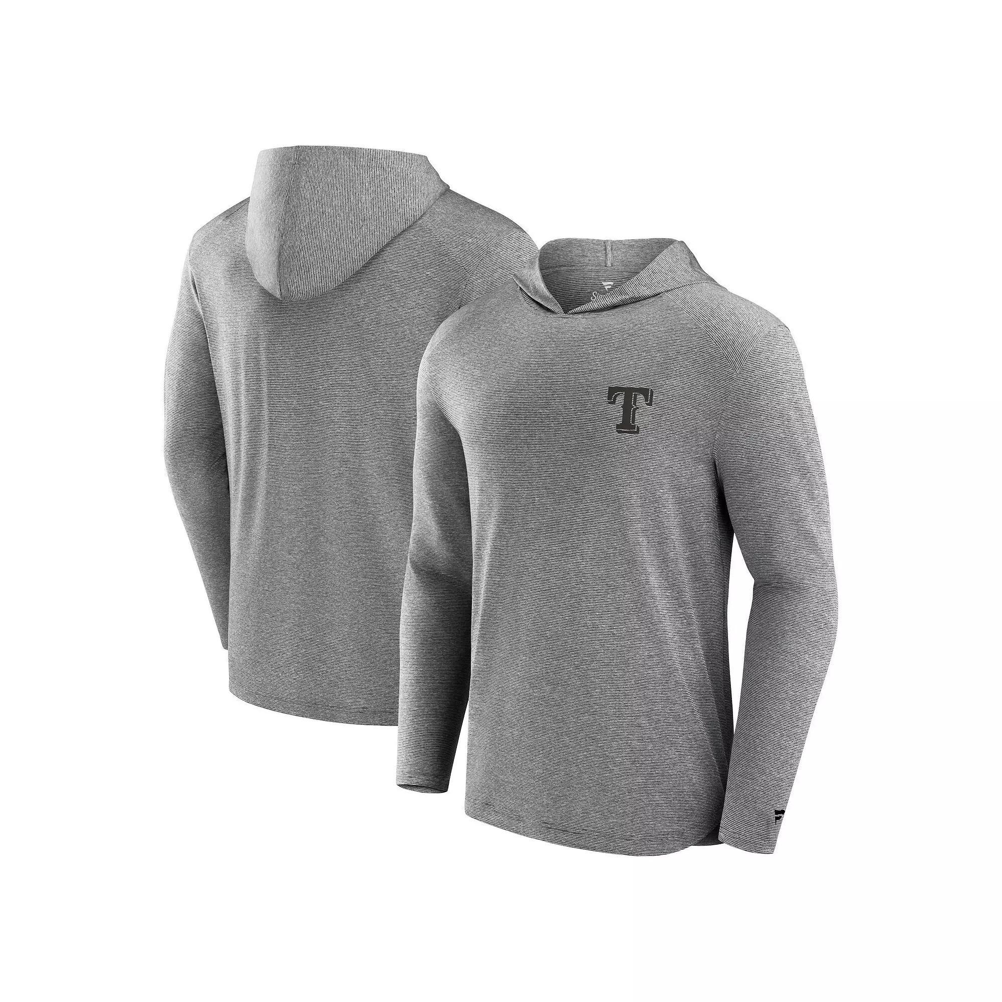 Men's Fanatics Signature Black Texas Rangers Front Office Tech Lightweight Hoodie T-Shirt,  Product Image