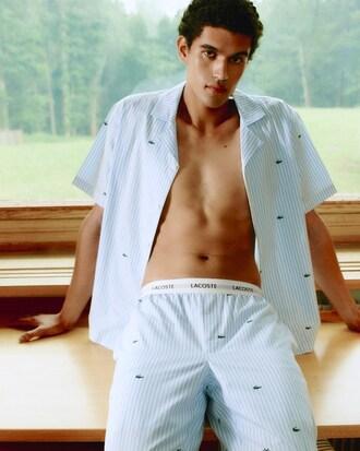 Printed Striped Cotton Pyjama Bottoms Product Image