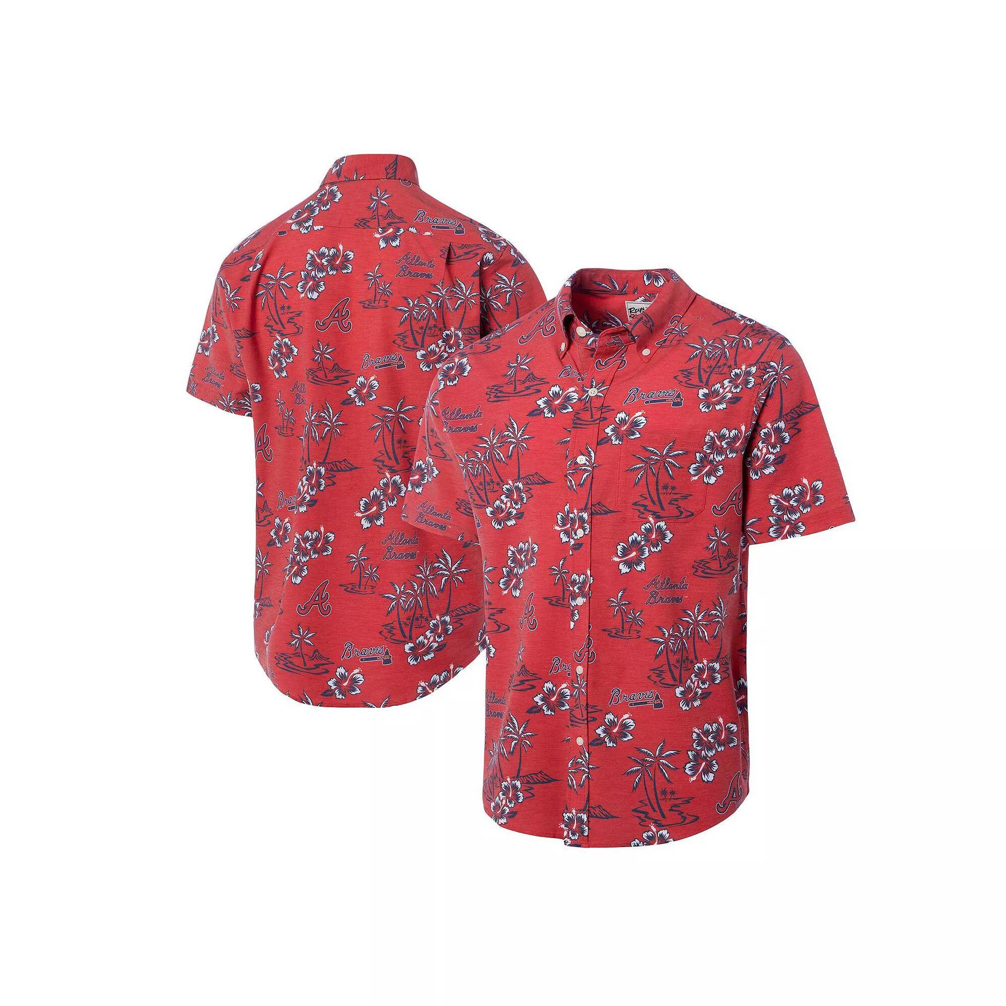 Men's Reyn Spooner Red Atlanta Braves Kekai Button-Down Shirt, Size: 2XL Product Image