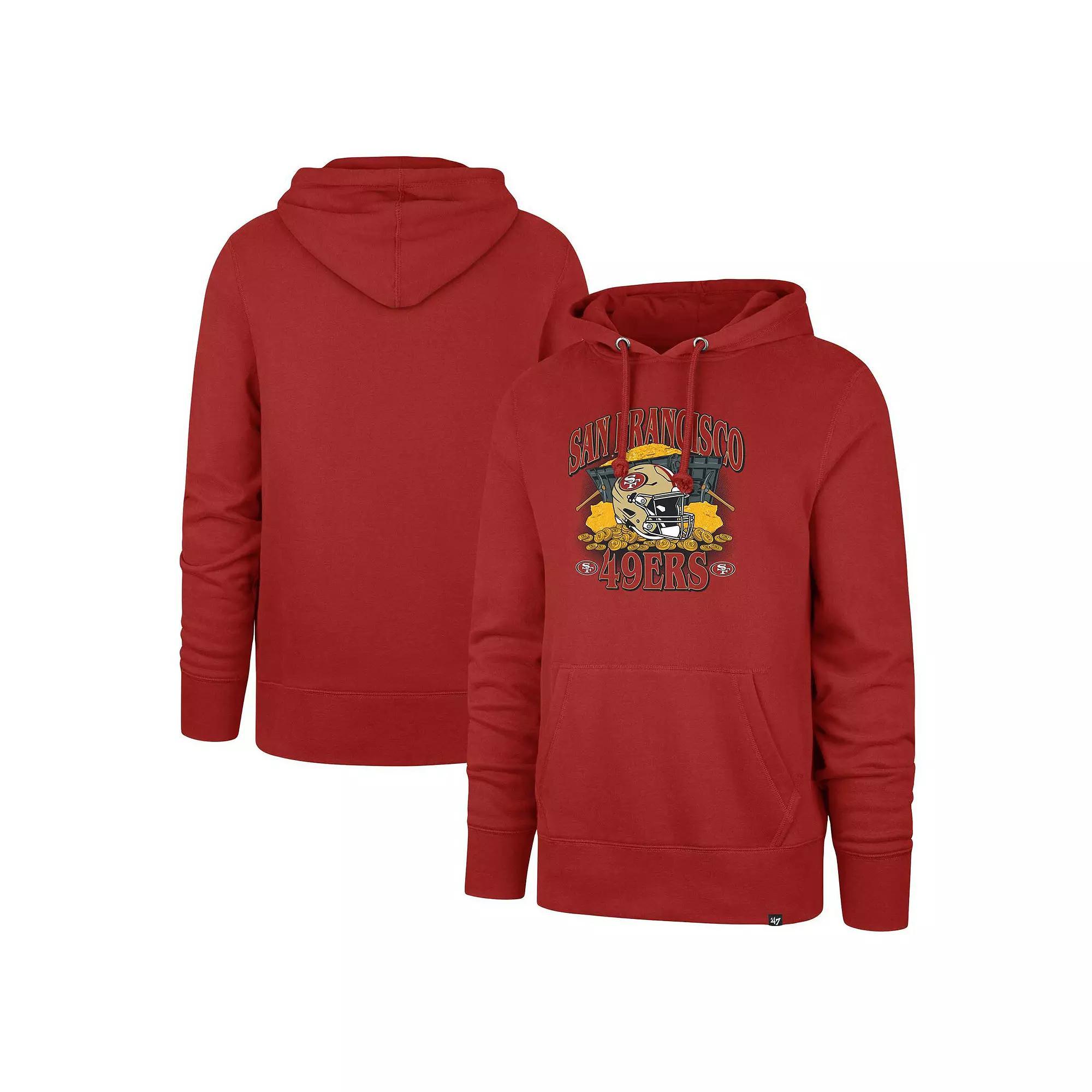 Men's '47 Scarlet San Francisco 49ers Regional Headline Hoodie, Size: Small, Red Product Image