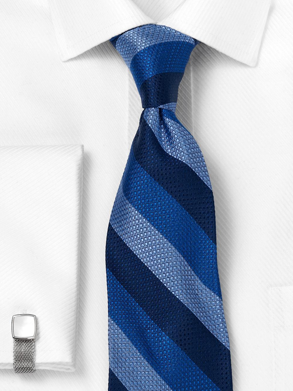 Stripe Woven Silk Tie - Blue Multi Product Image