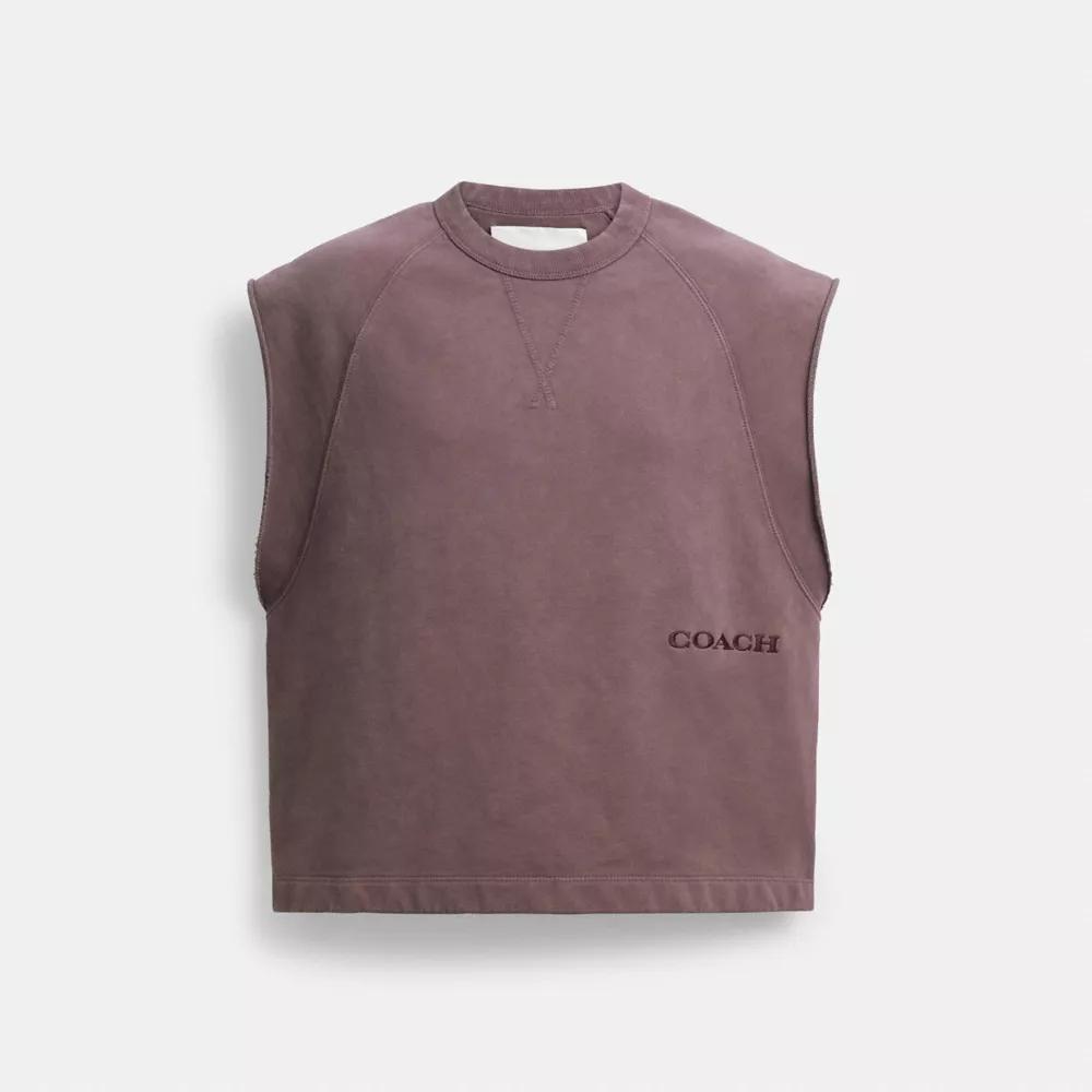 Sleeveless Garment Dye Crewneck Product Image