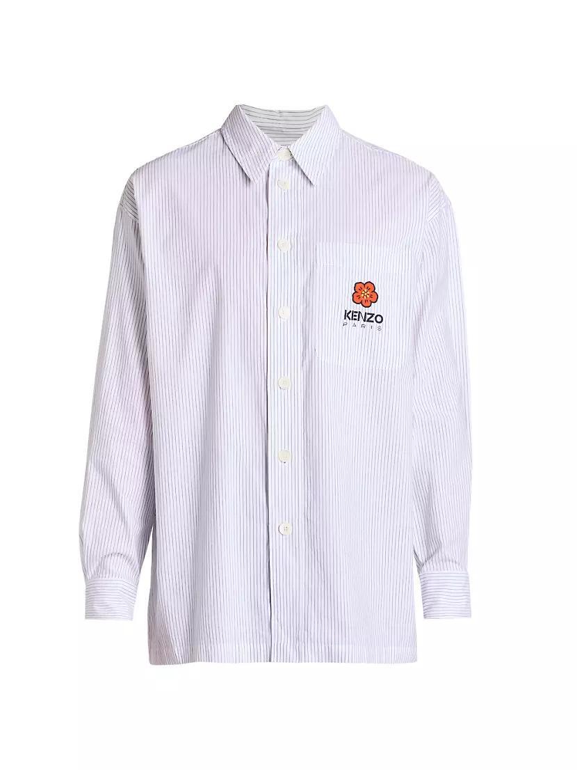 Boke Flower Crest Long-Sleeve Striped Shirt Product Image