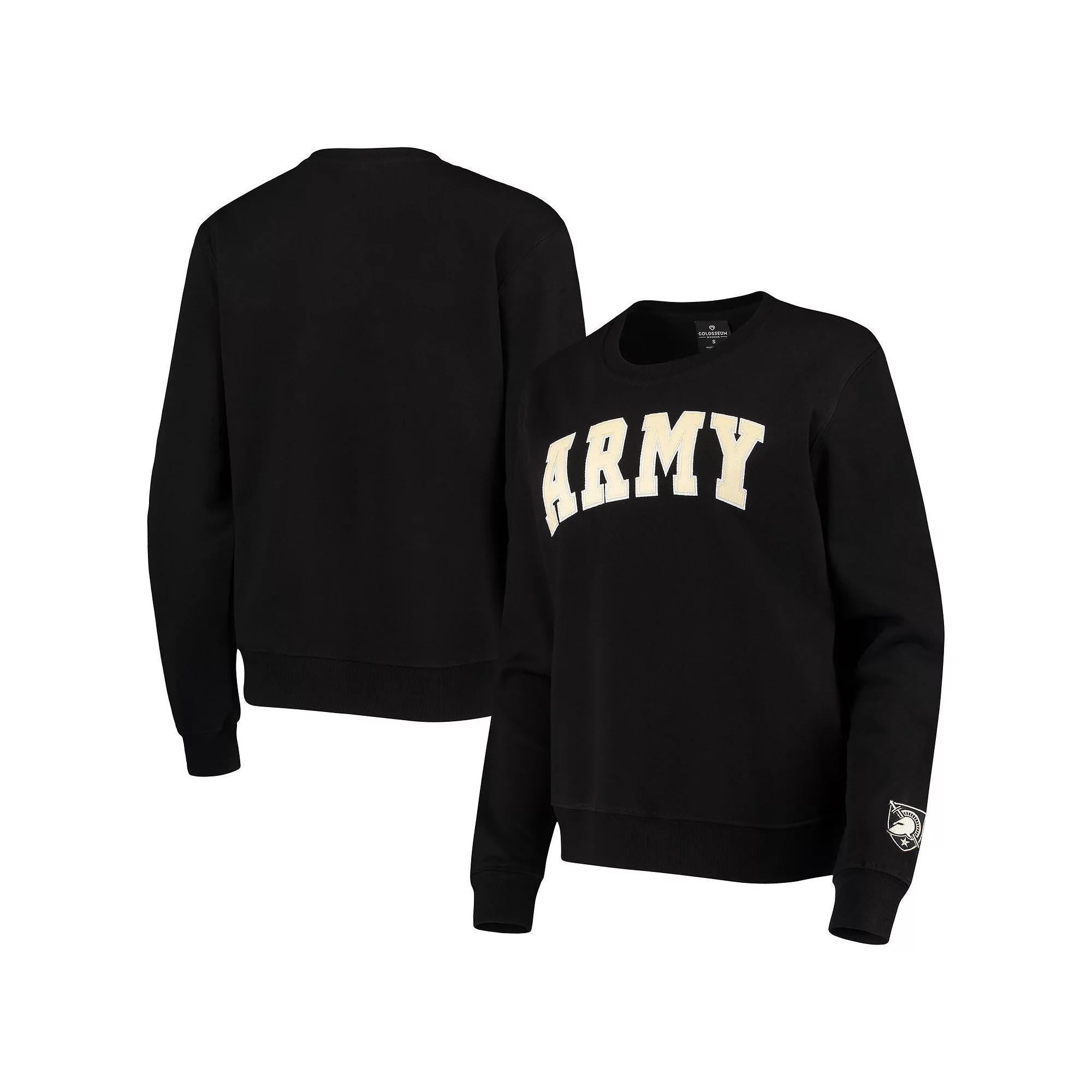 Women's Colosseum Black Army Black Knights Campanile Pullover Sweatshirt,  Product Image