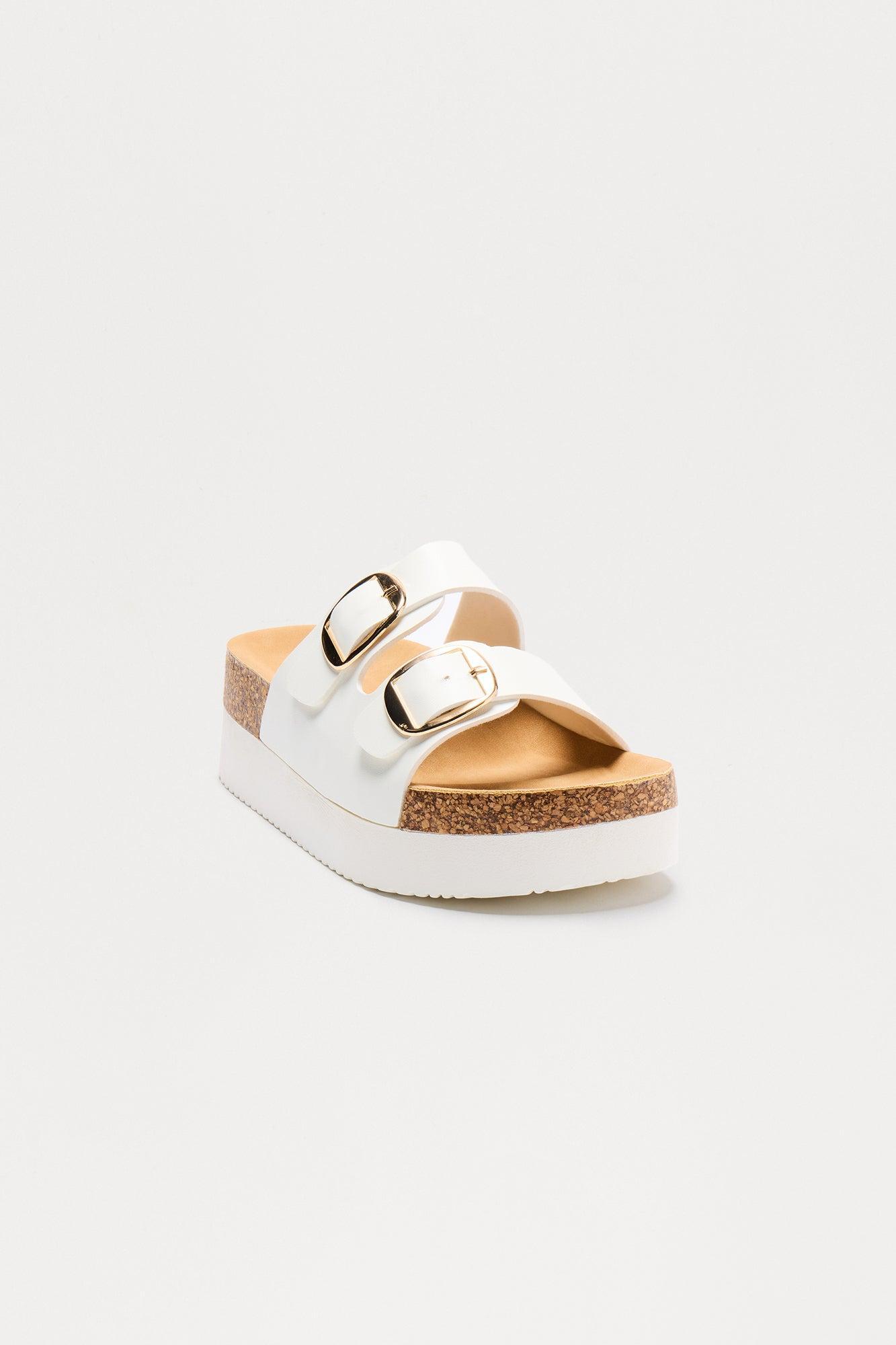 Finn Buckle Slides - White Product Image