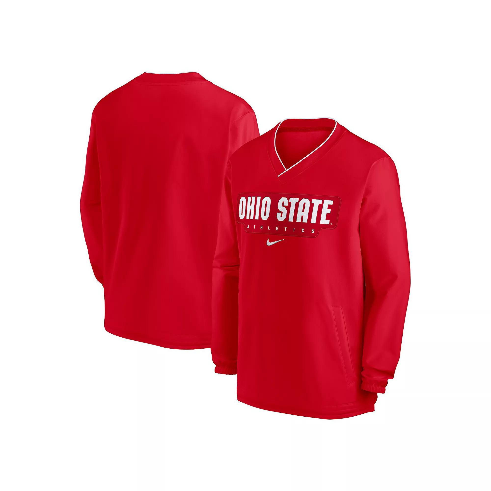 Men's Nike Scarlet Ohio State Buckeyes 2024 Sideline Pullover Windshirt,  Product Image