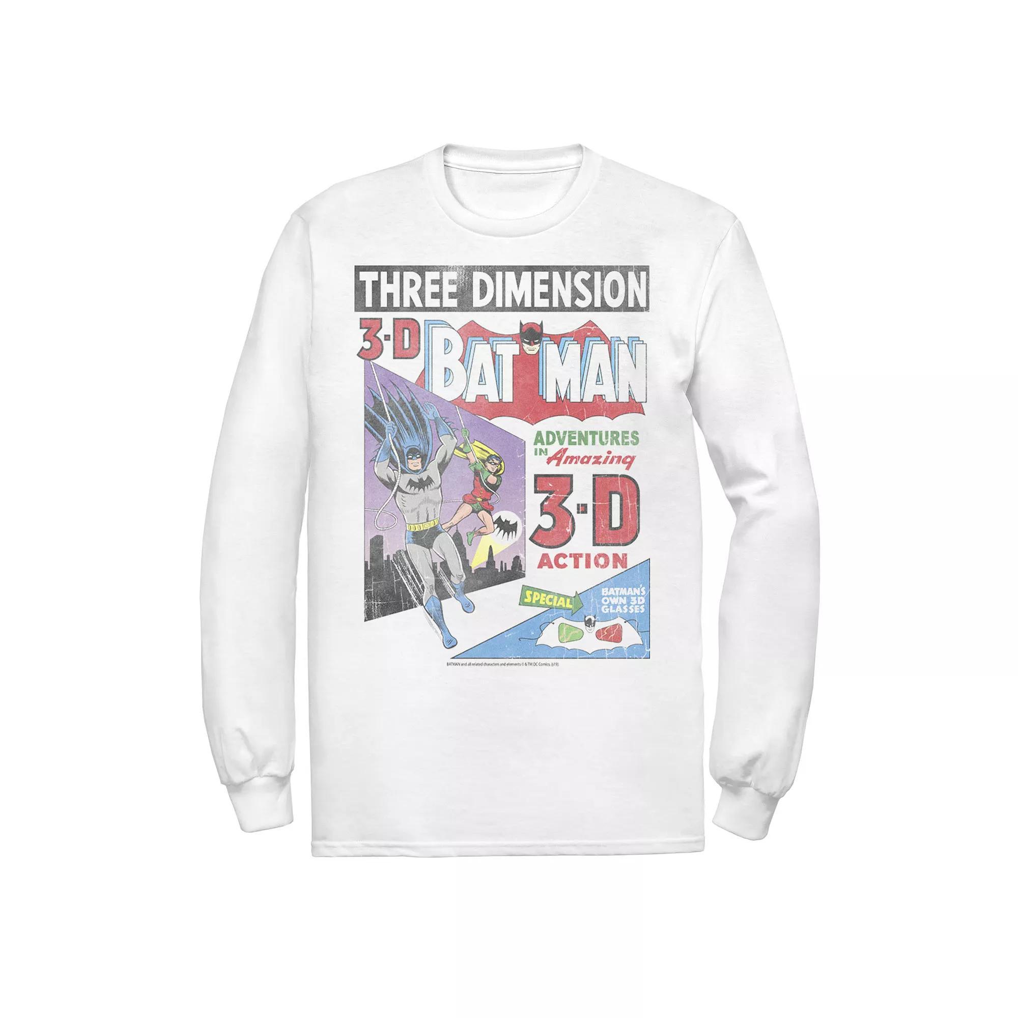 Men's DC Comics Batman Three Dimension Vintage Comic Cover Tee,  Product Image